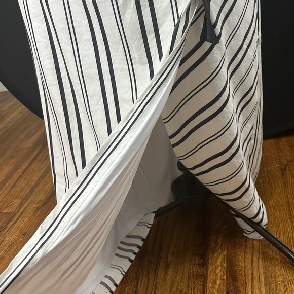 Black White Striped Long Maxi Skirt - Picture 2 of 4